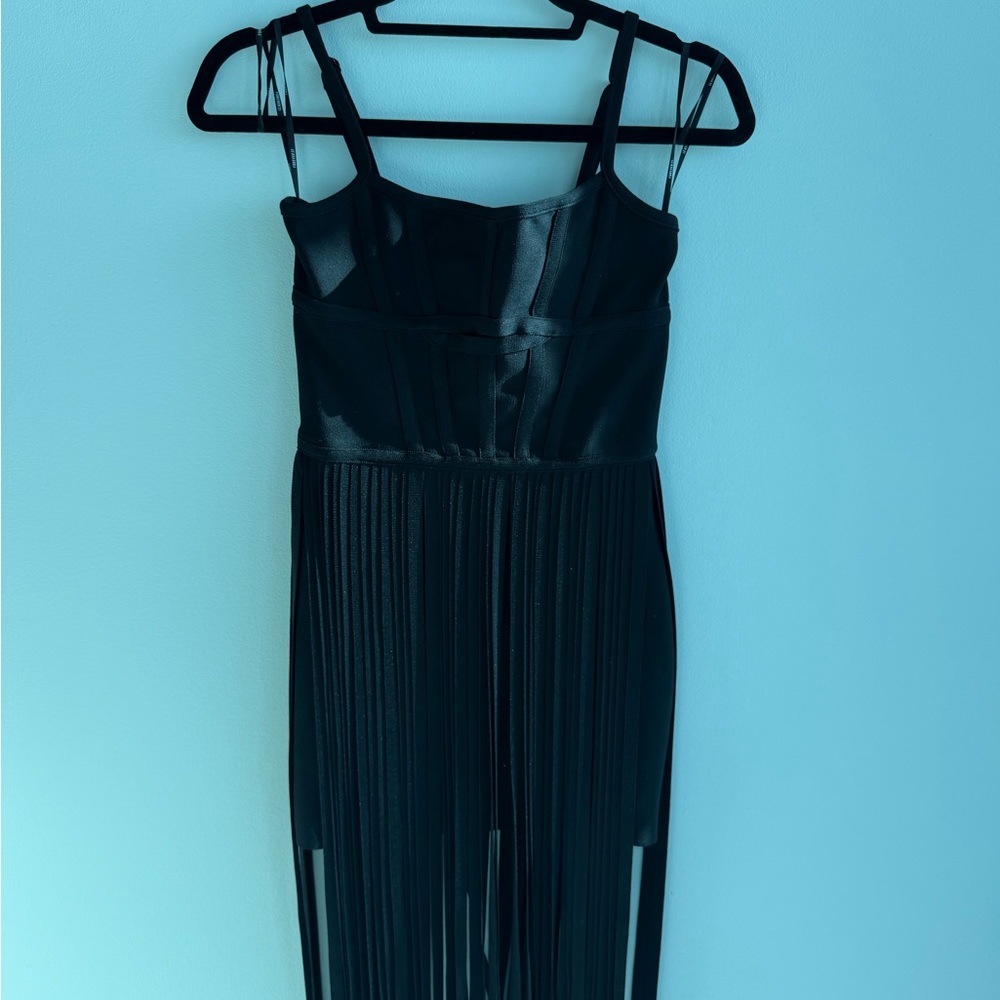 Hervé Léger x Forever 21 Black Fringe Mini Dress